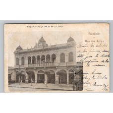 CIUDAD DE BUENOS AIRES TEATRO MARCONI RARA ANTIGUA TARJETA POSTAL